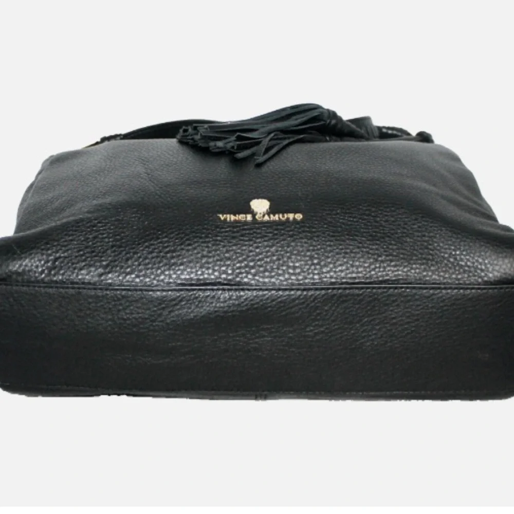 Vince Camuto Cesil Hobo shoulder bag doubleTassel blk pebbled leather w/Dustbag - Picture 3 of 13